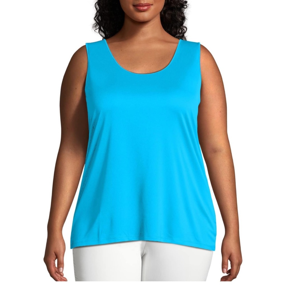 Just My Size Women's Plus-Size Cooldri Tank, Process Blue, 3X